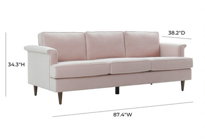 Porter Blush Velvet Sofa