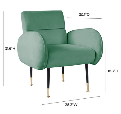 Babe Mint Green Velvet Chair