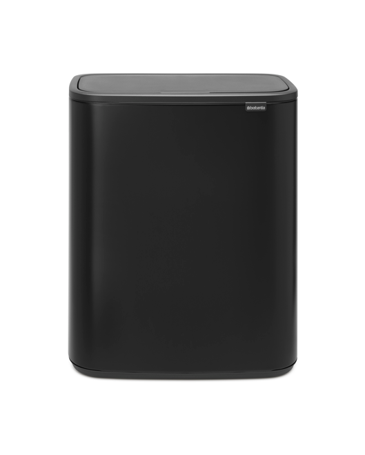 Brabantia Bo Touch Bin 60 litre, Plastic Bucket,Matt Black