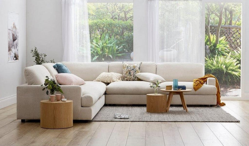 Alhome Corner sofa, size 300x250x95x90 cm - beige - AL-119