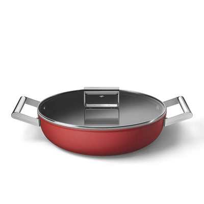 Smeg 50's Style Retro Non-Stick Deep Pan Cookware 28 cm