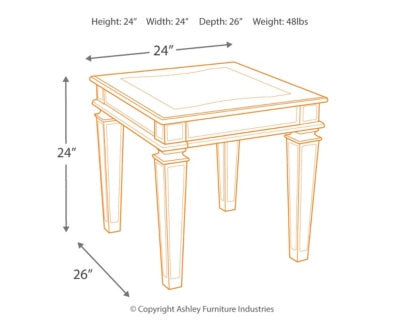 Tessani End Table (60.96cm x 66.04cm)