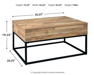LIFT TOP COCKTAIL TABLE (92.075cm x 66.675cm)