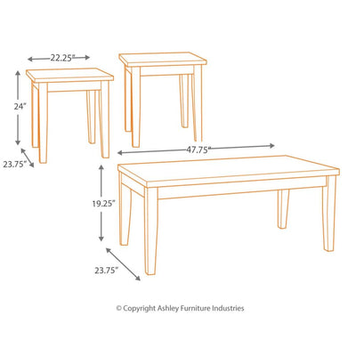 OCCASIONAL TABLE SET 1+2  3PCS (121.285cm x 60.325cm)