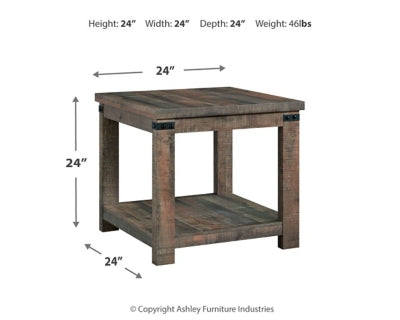 Hollum End Table (60.6552cm x 60.6552cm)