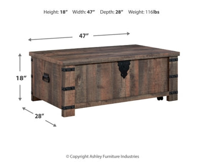 Hollum Lift-Top Coffee Table (120.015cm x 71.12cm)