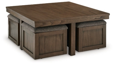 Boardernest Coffee Table with 4 Stools (101.6cm x 101.6cm)