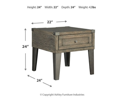 Chazney End Table (56.515cm x 61.595cm)