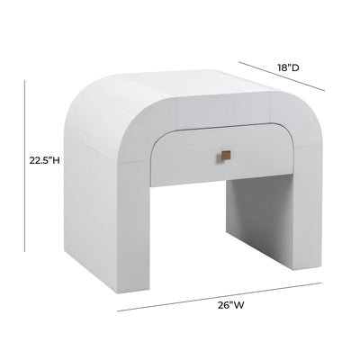 Hump White Nightstand