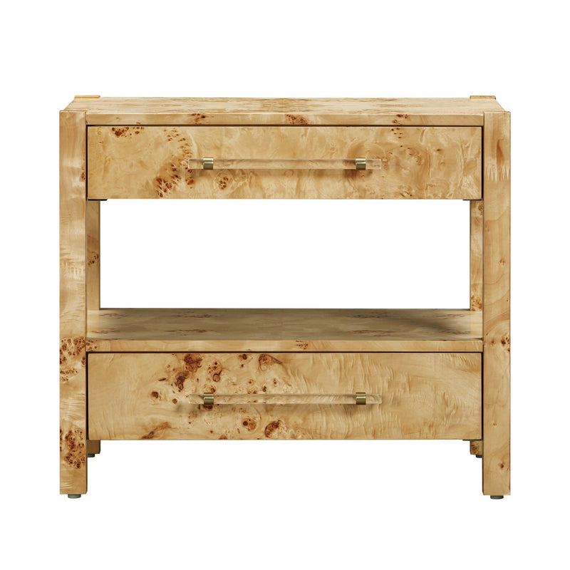 Brandyss Natural Burl Nightstand