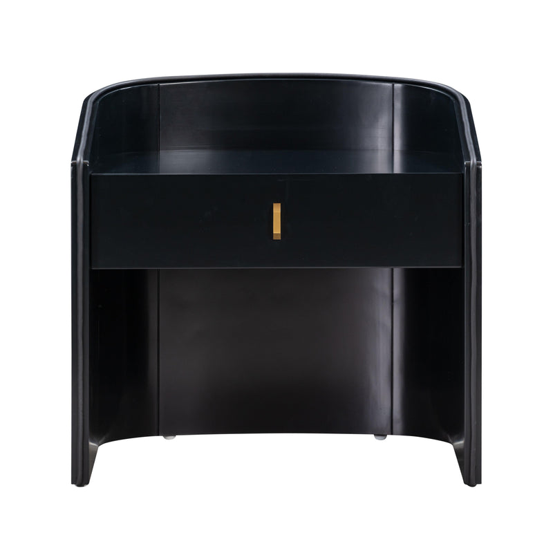 Collins Black Lacquer Nightstand