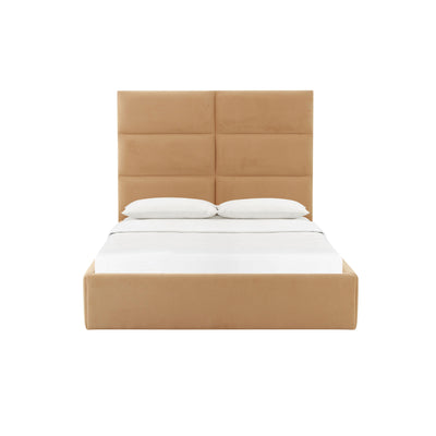 Eliana Honey Velvet Queen Bed