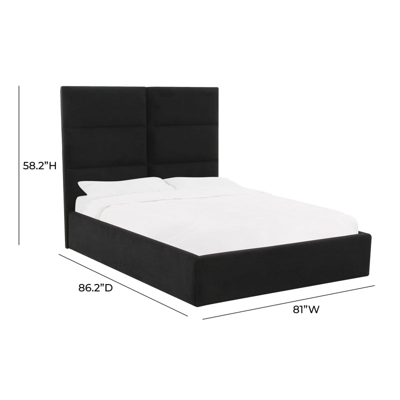 Eliana Black Velvet King Bed