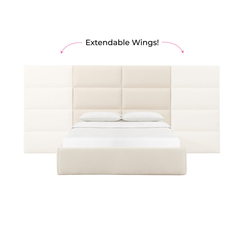 Eliana Cream Boucle King Wings (Set of 2)