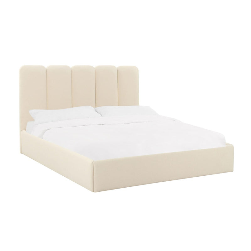 Palani Cream Velvet King Bed