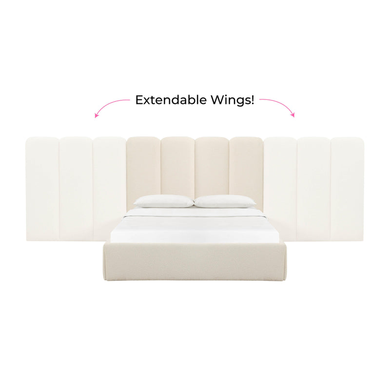 Palani Cream Boucle Wings - Queen or King (Set of 2)