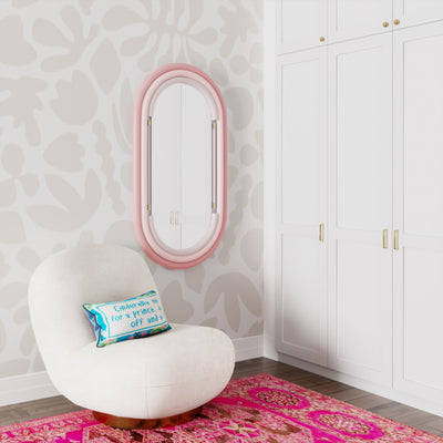 Neon Wall Mirror in Pink