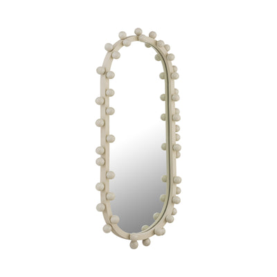 Bubbles Ivory Oval Wall Mirror