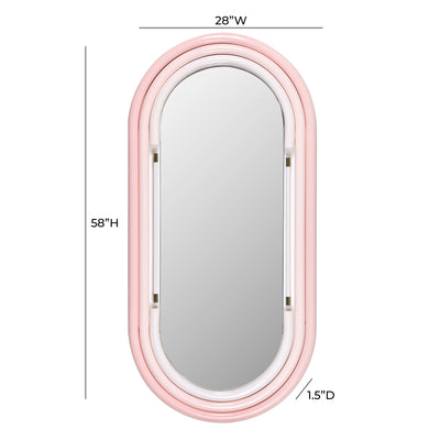 Neon Large Wall Mirror in Pink