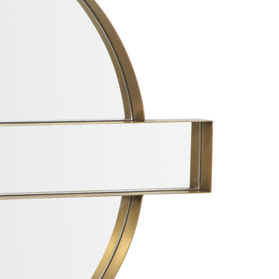 Carri Gold Round Wall Mirror