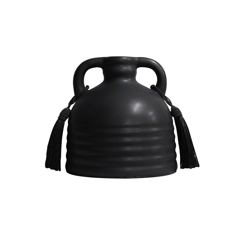 Adonis Black Ceramic Vase