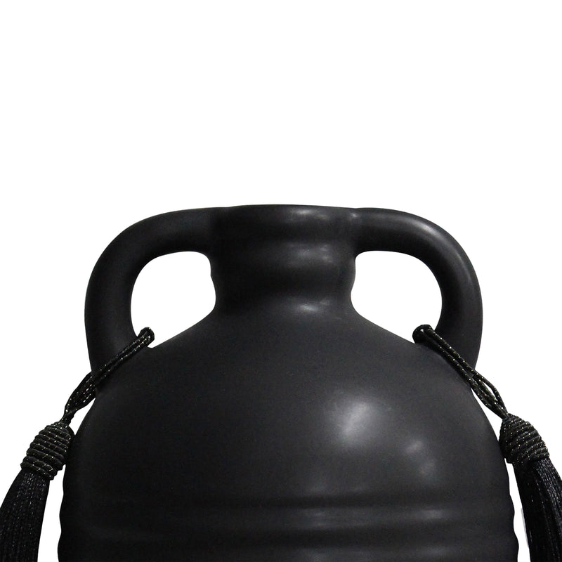 Adonis Black Ceramic Vase