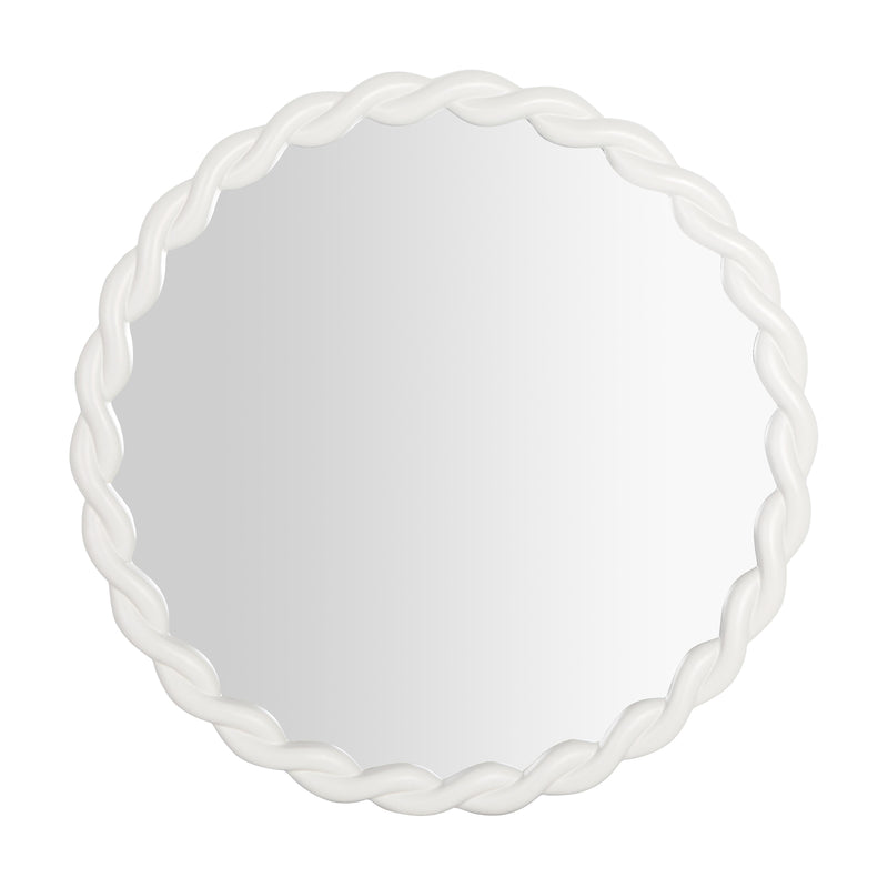 Agnes Cream Round Mirror