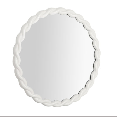 Agnes Cream Round Mirror