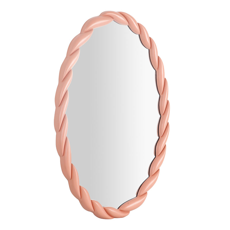 Agnes Mauve Oval Mirror