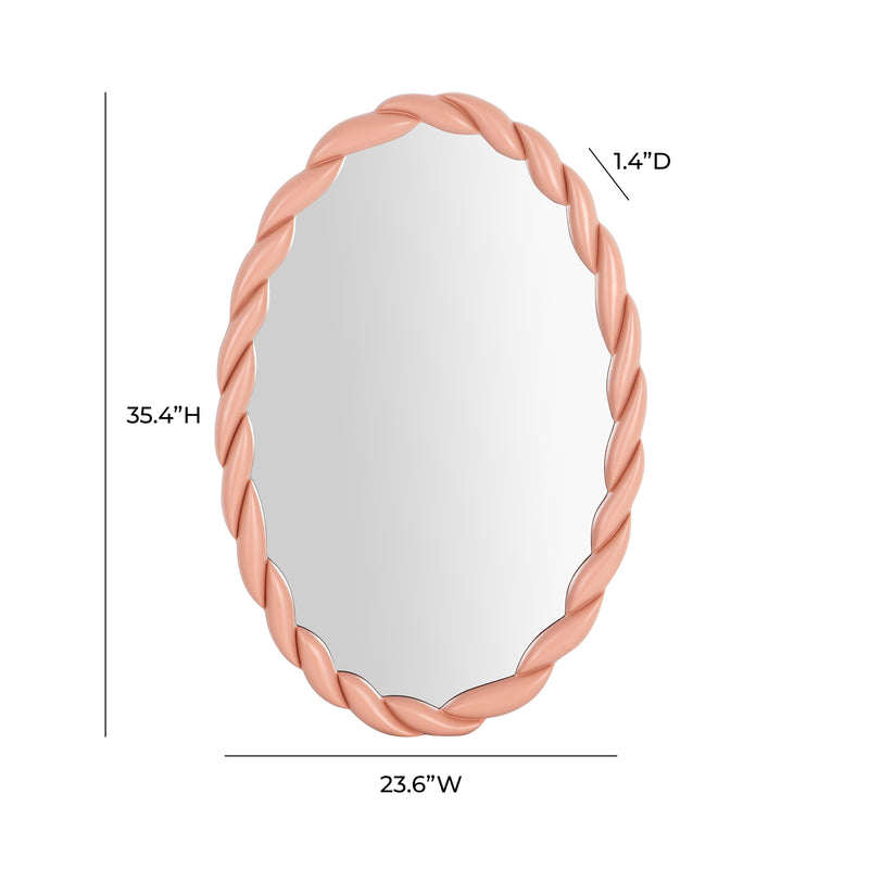 Agnes Mauve Oval Mirror