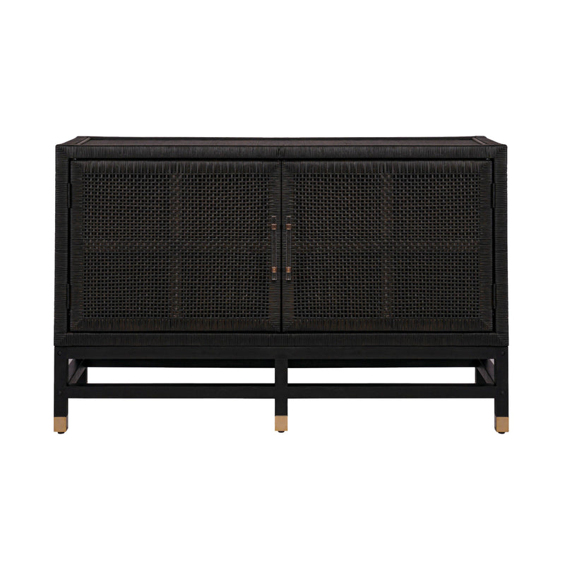 Amara Charcoal Woven Rattan Buffet