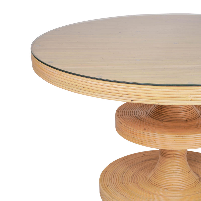 Apollonia Natural Rattan Round Dining Table