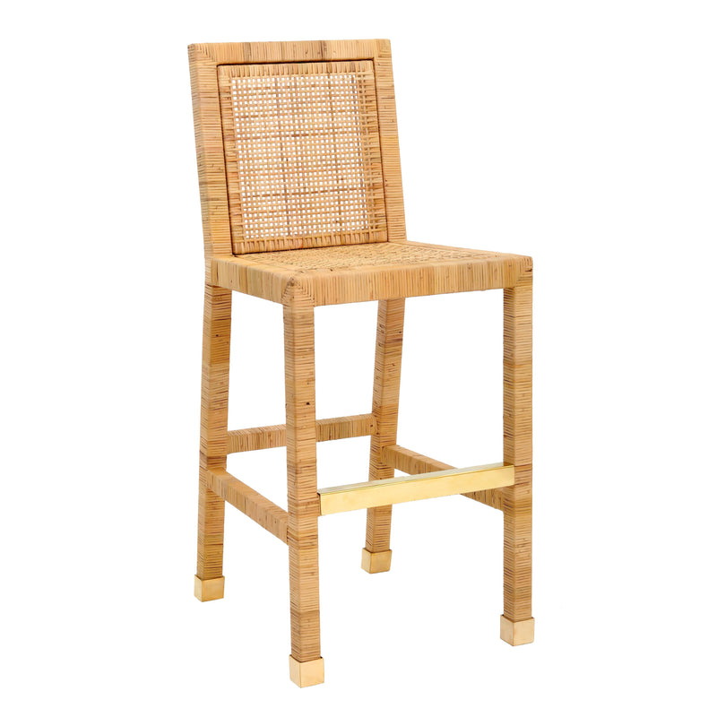 Amara Rattan Performance Fabric Bar Stool