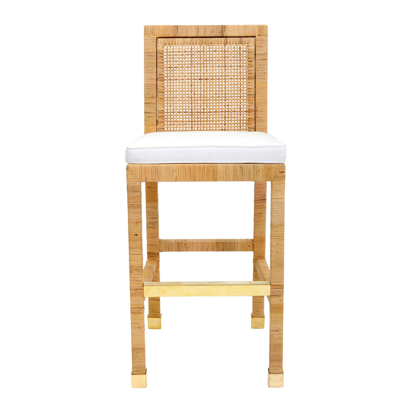 Amara Rattan Performance Fabric Bar Stool