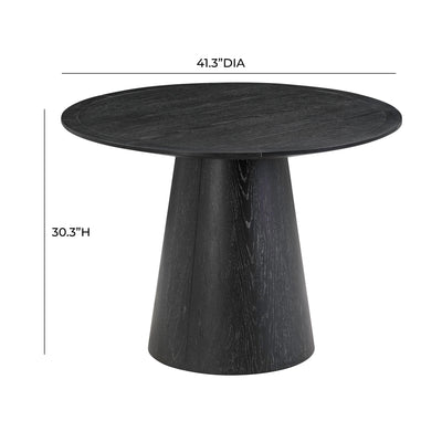 Sahara Black Oak Round Dining Table