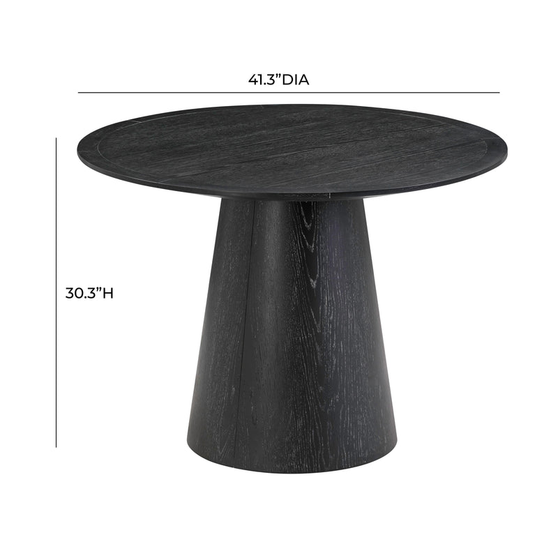 Sahara Black Oak Round Dining Table