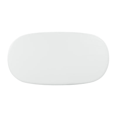 Elika White Faux Plaster Oval Dining Table