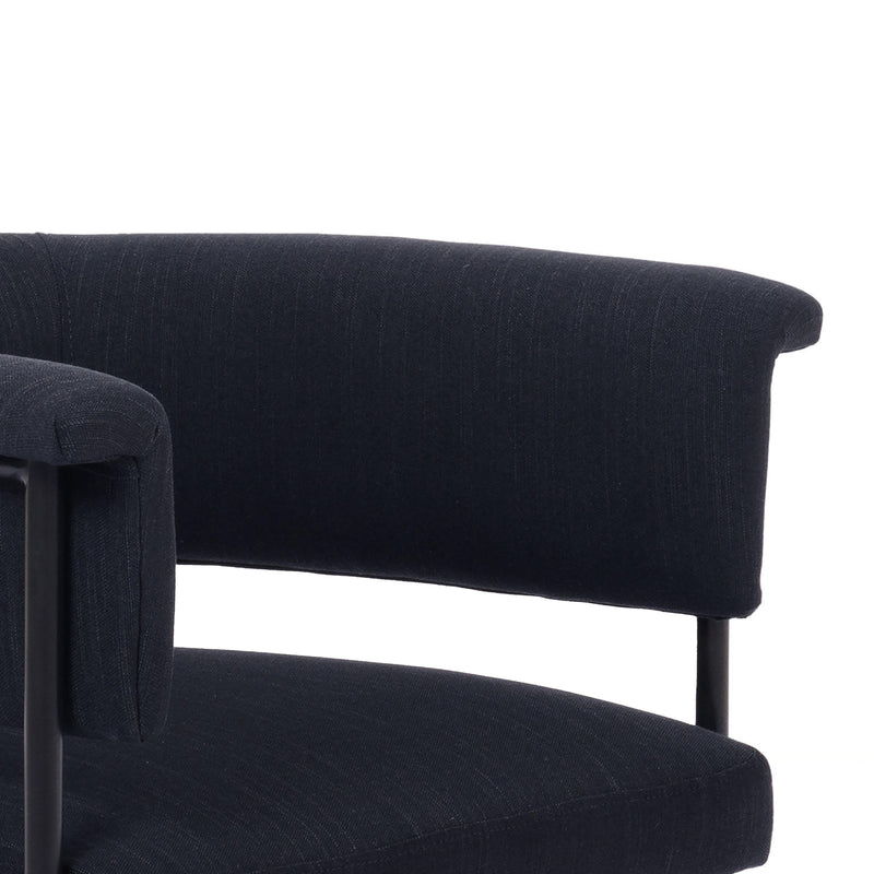 Taylor Black Performance Linen Dining Chair