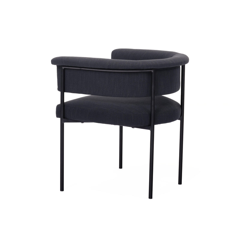 Taylor Black Performance Linen Dining Chair