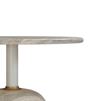 Omaha Concrete Faux Travertine 48" Round Dining Table