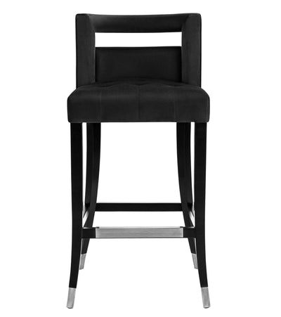 Hart Black Velvet Bar Stool