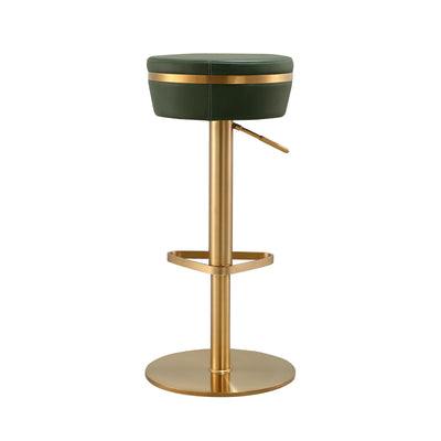 Astro Malachite Green and Gold Adjustable Stool