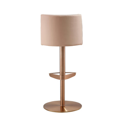 Loosha Cafe Au Lait and Rose Gold Adjustable Stool