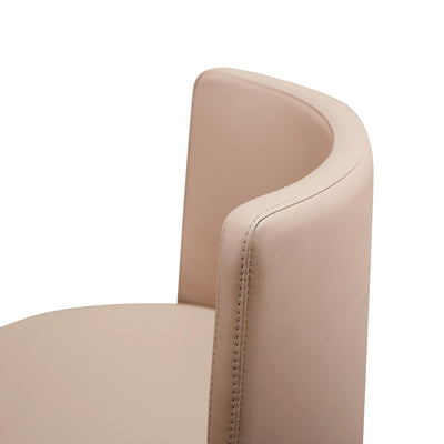 Loosha Cafe Au Lait and Rose Gold Adjustable Stool