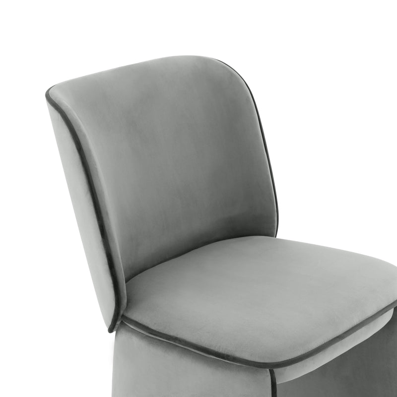 Kinsley Grey Velvet Dining Chair