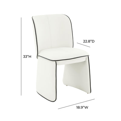 Kinsley Cream Vegan Leather Dining Chair