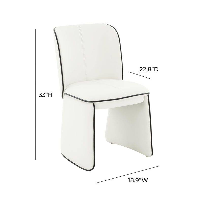 Kinsley Cream Vegan Leather Dining Chair