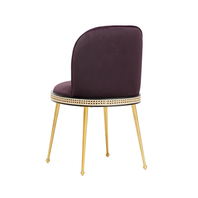 Harley Eggplant Velvet Dining Chair