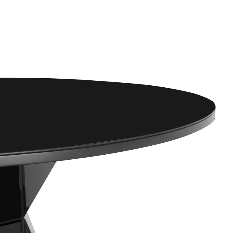 Iris Black Glass Dining Table