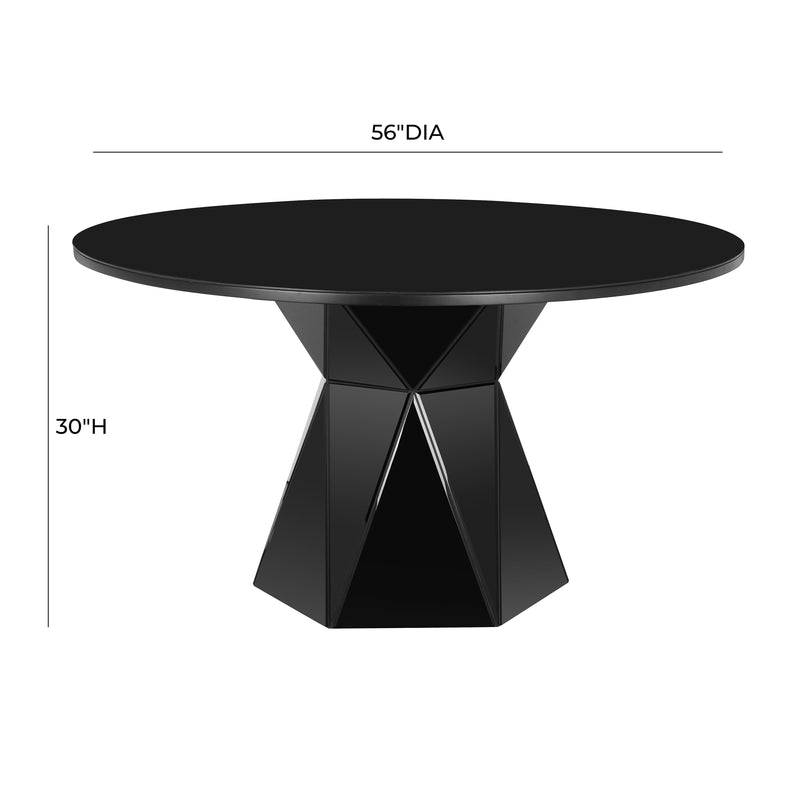 Iris Black Glass Dining Table